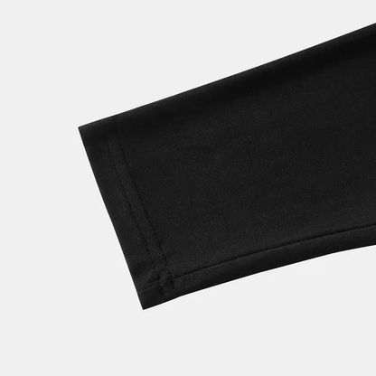 Black — draped cowl neckline detail