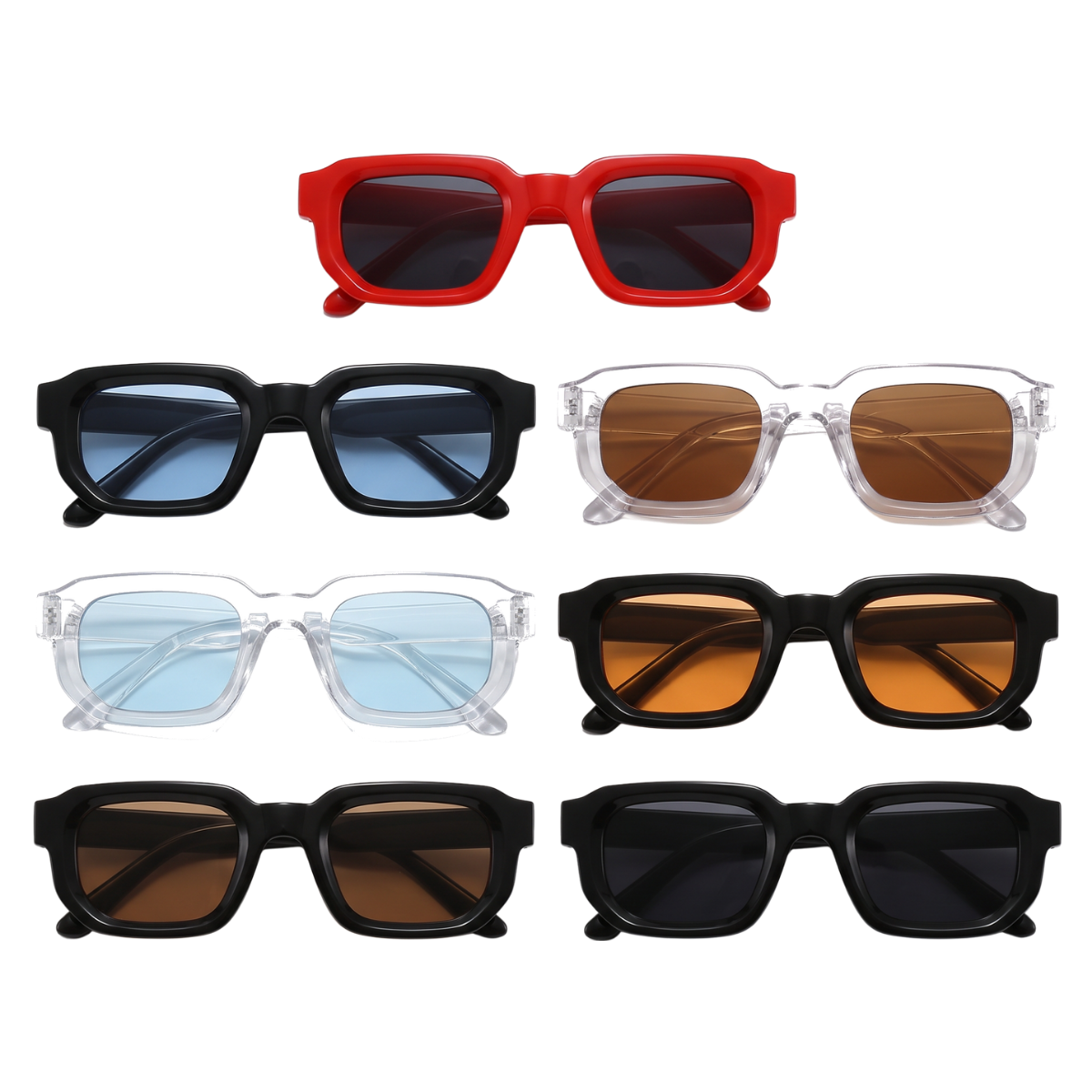 7-Pack Rectangle Sunglasses